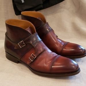 Magnanni double monk strap boots